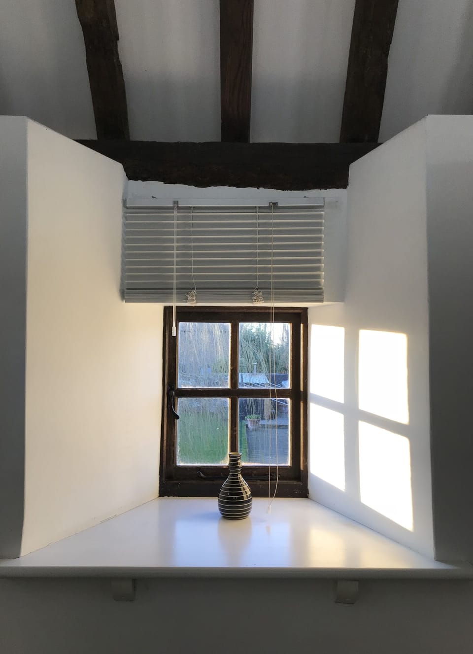 18th century window in the Oast Bedroom
