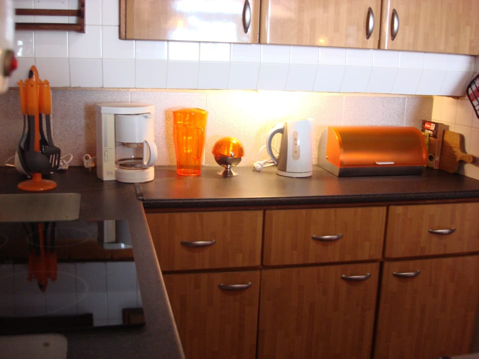 Kitchen is equipped with microwave, coffee machine, fridge, toaster, boiler...