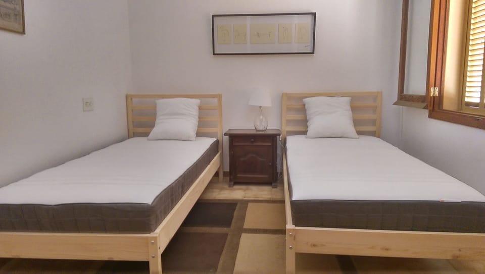 Bedroom 3 - twin room on ground floor, with air-conditioning