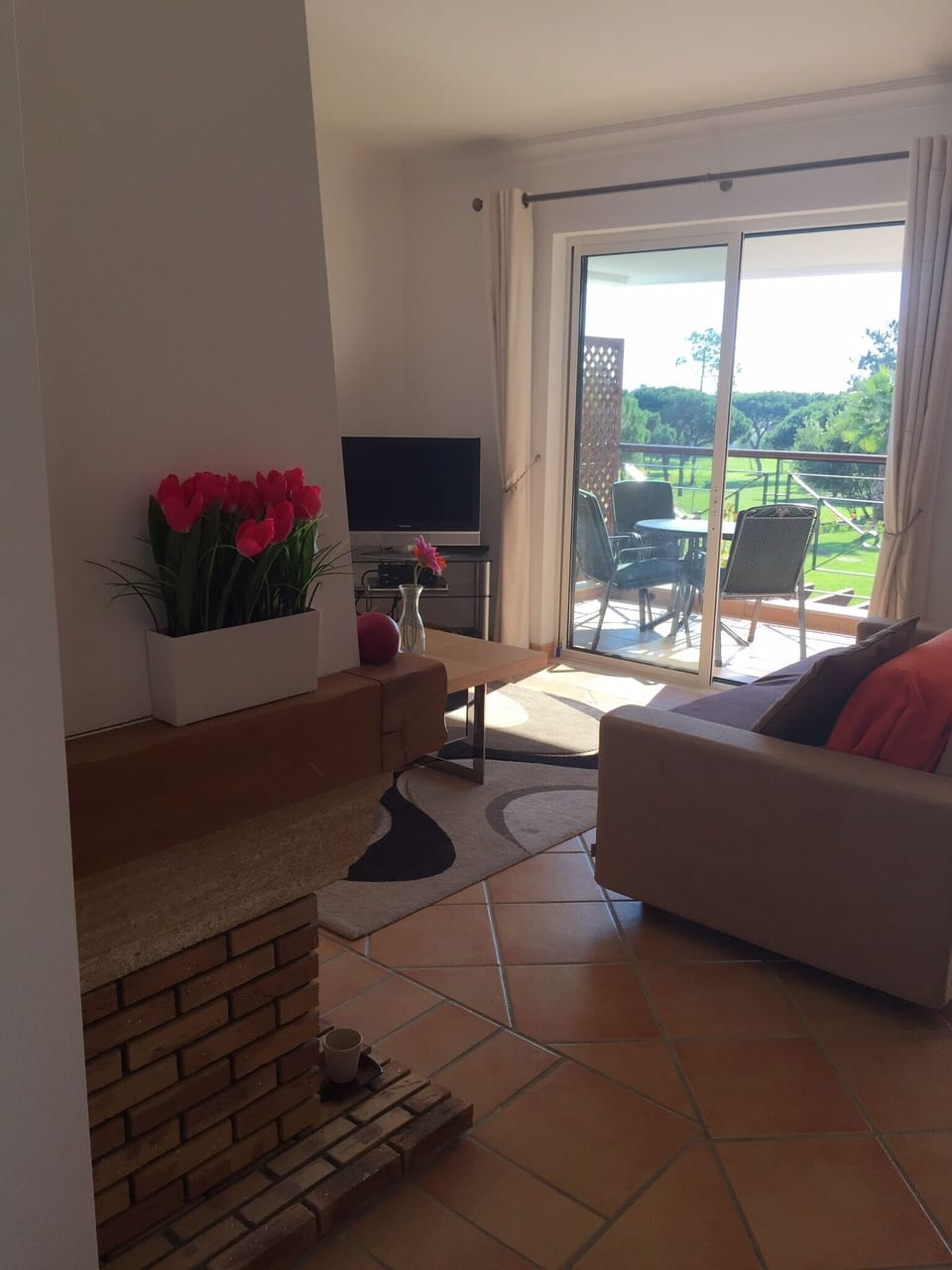 Living area leading to balcony