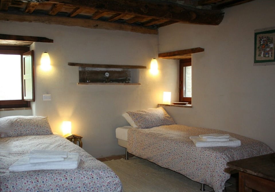 Bedroom 2 as a twin room, very popular with children, the quietest room.