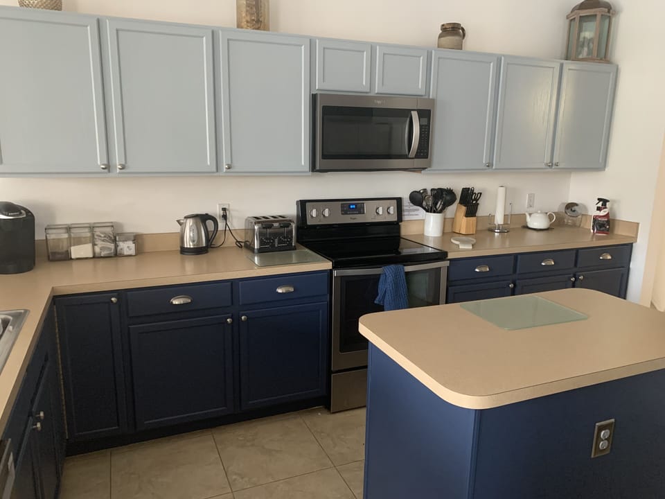 Newly refurbished kitchen cabinets December 2023.