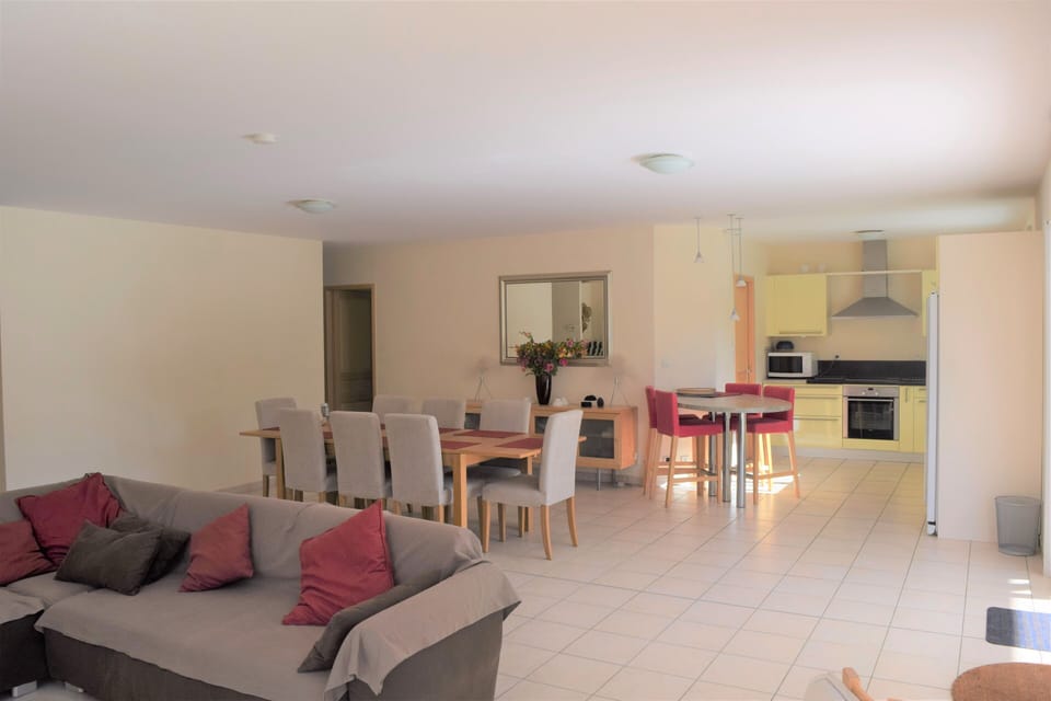 The spacious lounge and dining area