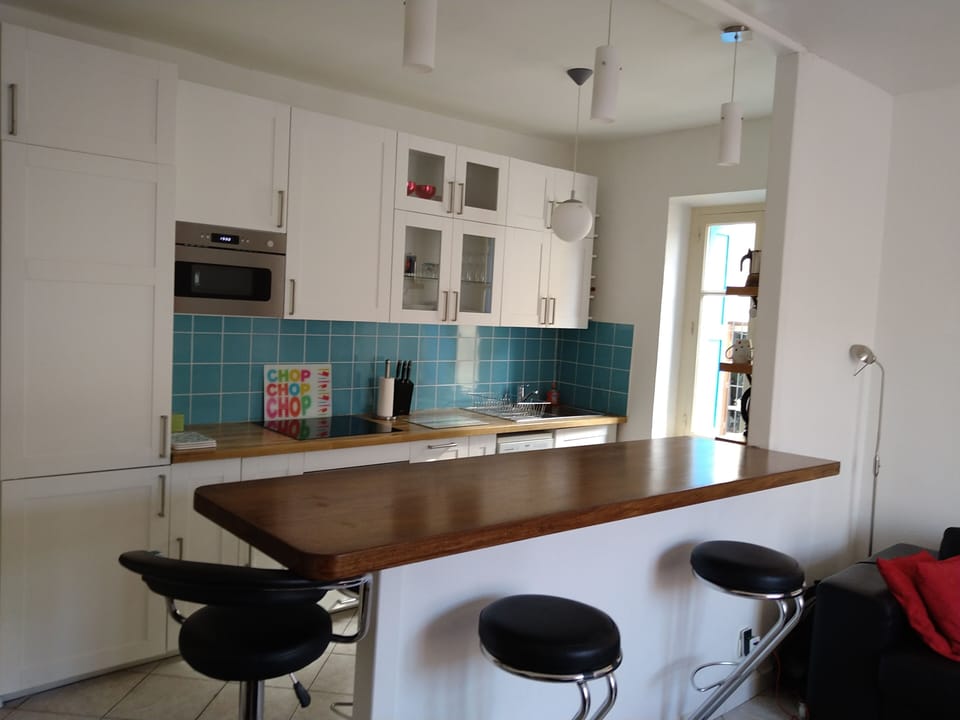 Dining area and kitchen