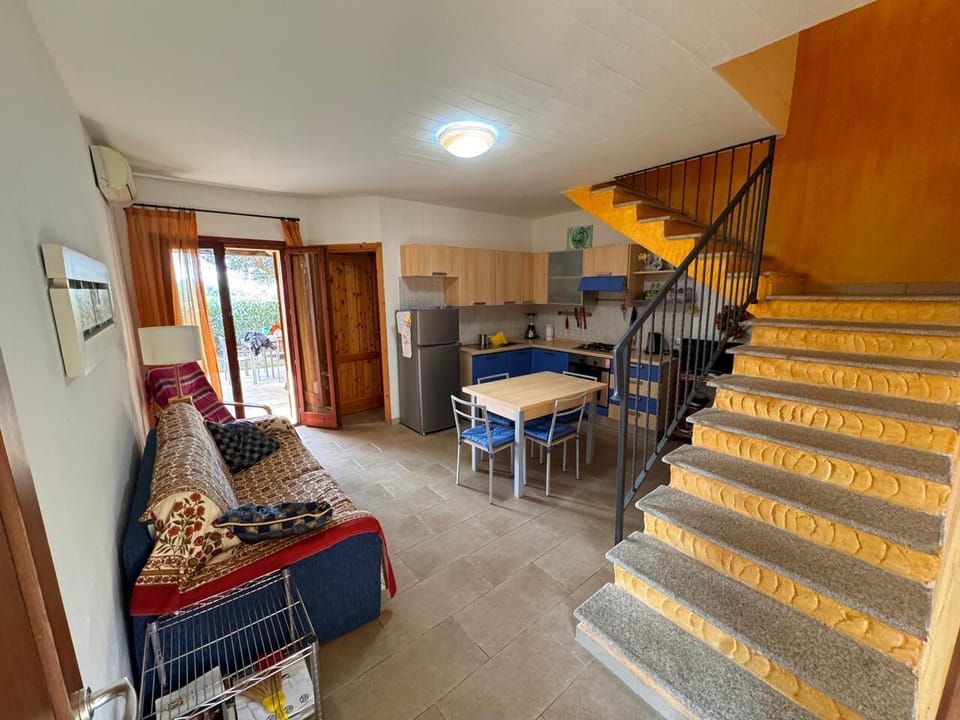 Living room and kitchen