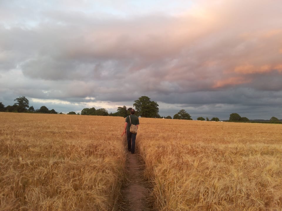 Walking to yarpole shop and pub
