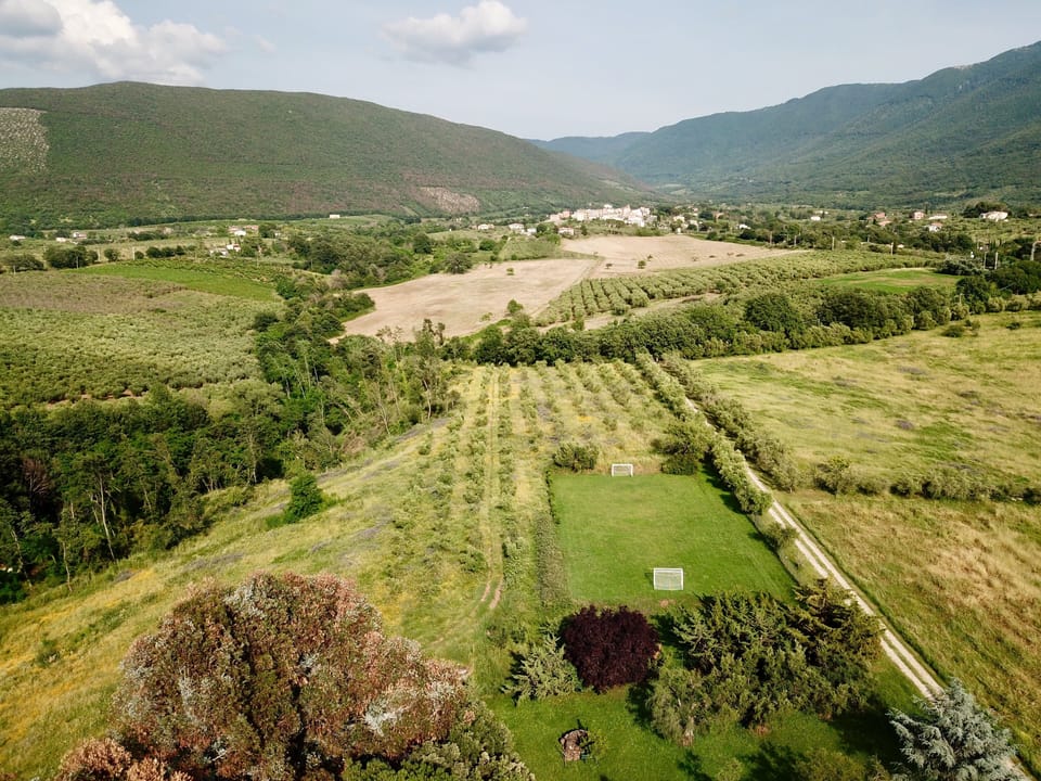 Drone View (soccer field and Stazzano village)