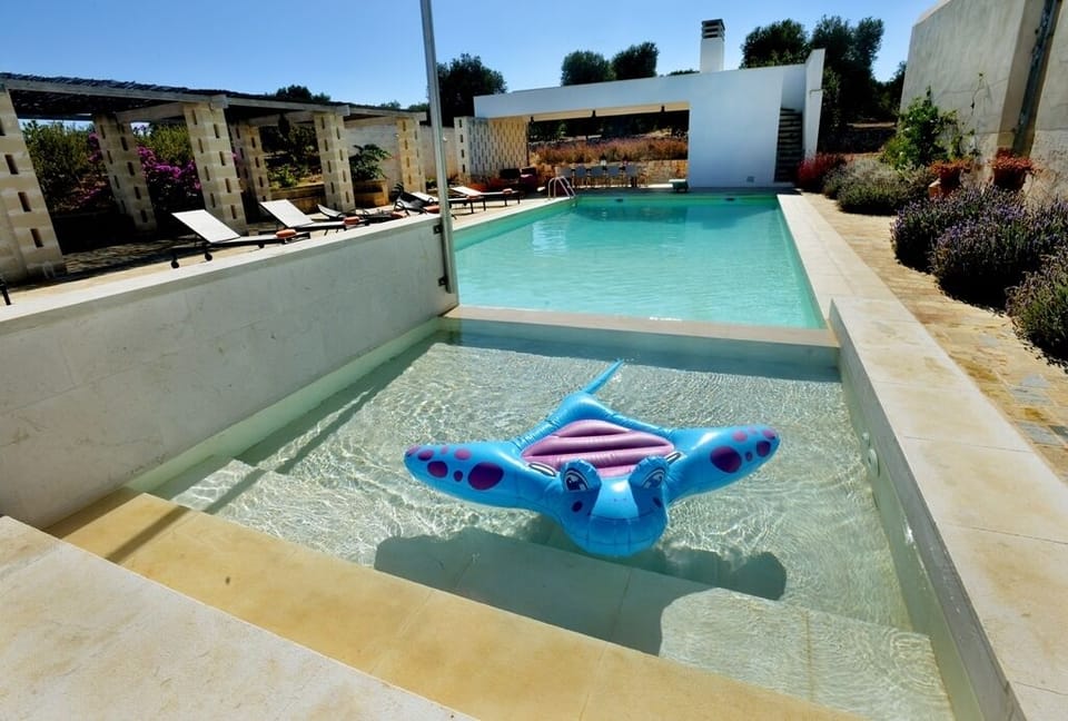 The baby pool is just perfect for the little ones