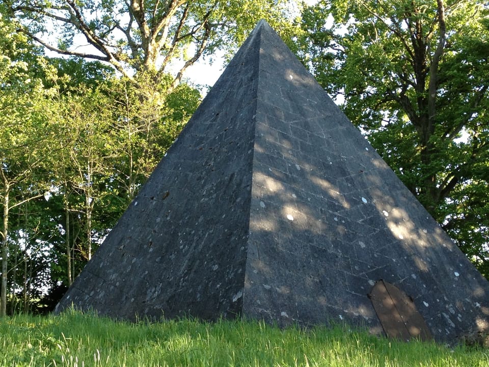 Visit Kinnitty Pyramid  built in 1830 by the Bernard family.