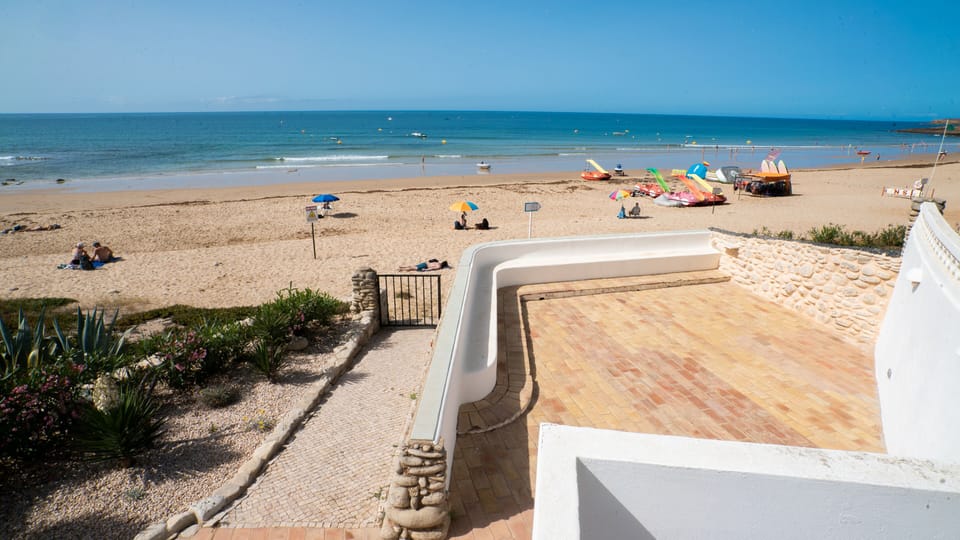 Casa do Mar Beach terrace with direct access onto the beach from the gardens