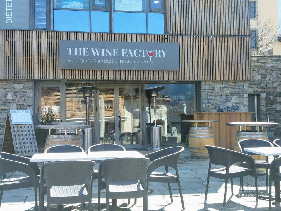 The Wine Factory. 
Wine Bar and Restaurant
Centre Ville, 7 min walk
