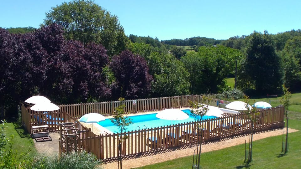 The pool with it's beautiful surroundings.