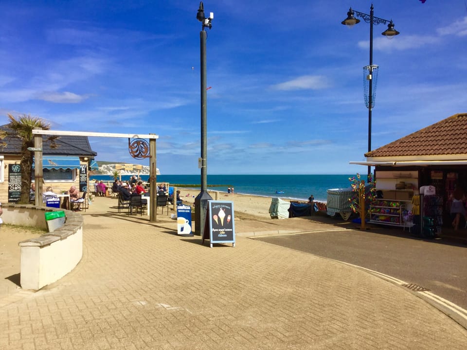 One of the beachfront cafe nice for a coffee anytime of the day