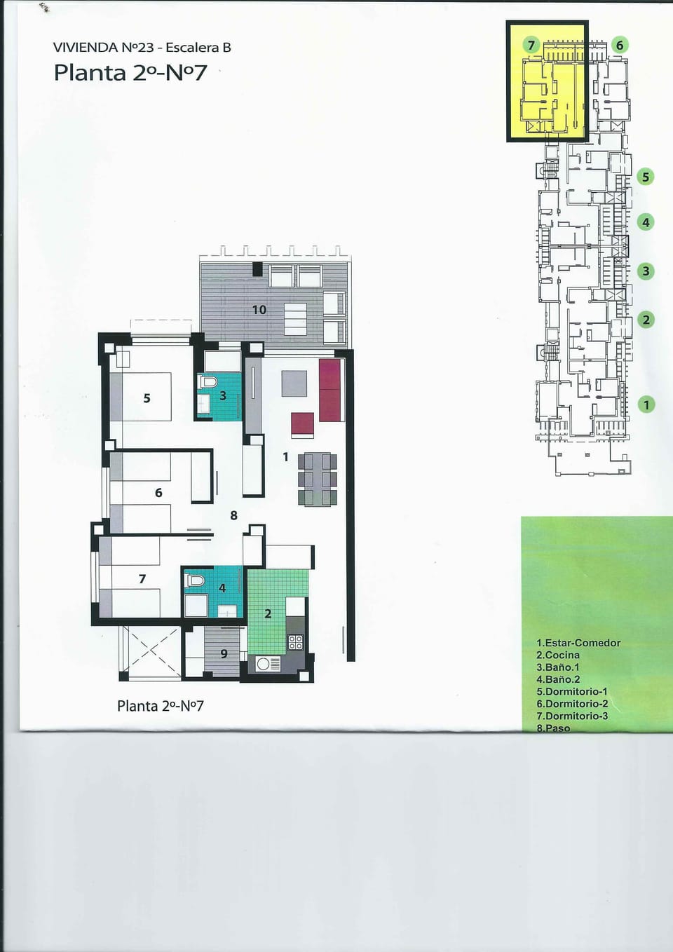 Plan showing layout of our apartment 