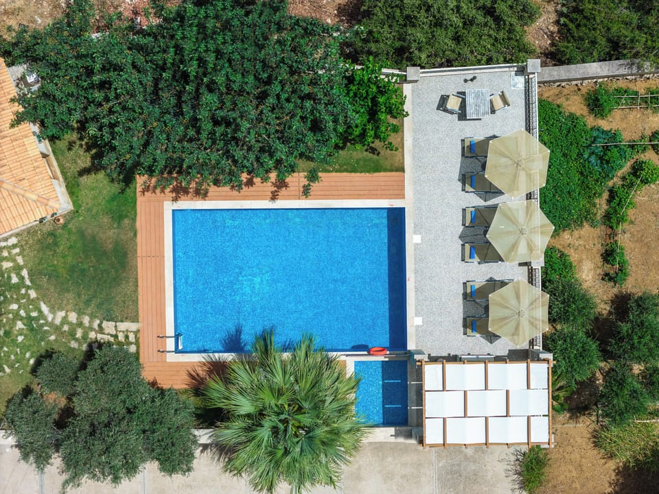 Another aspect of the impeccable pool terrace.