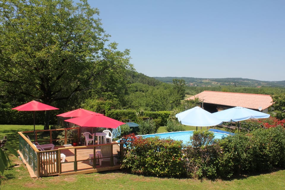 View of pool area and valley