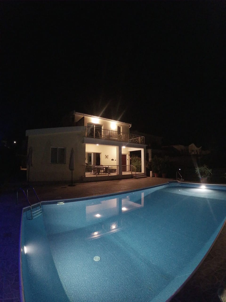 Villa Katerina at night