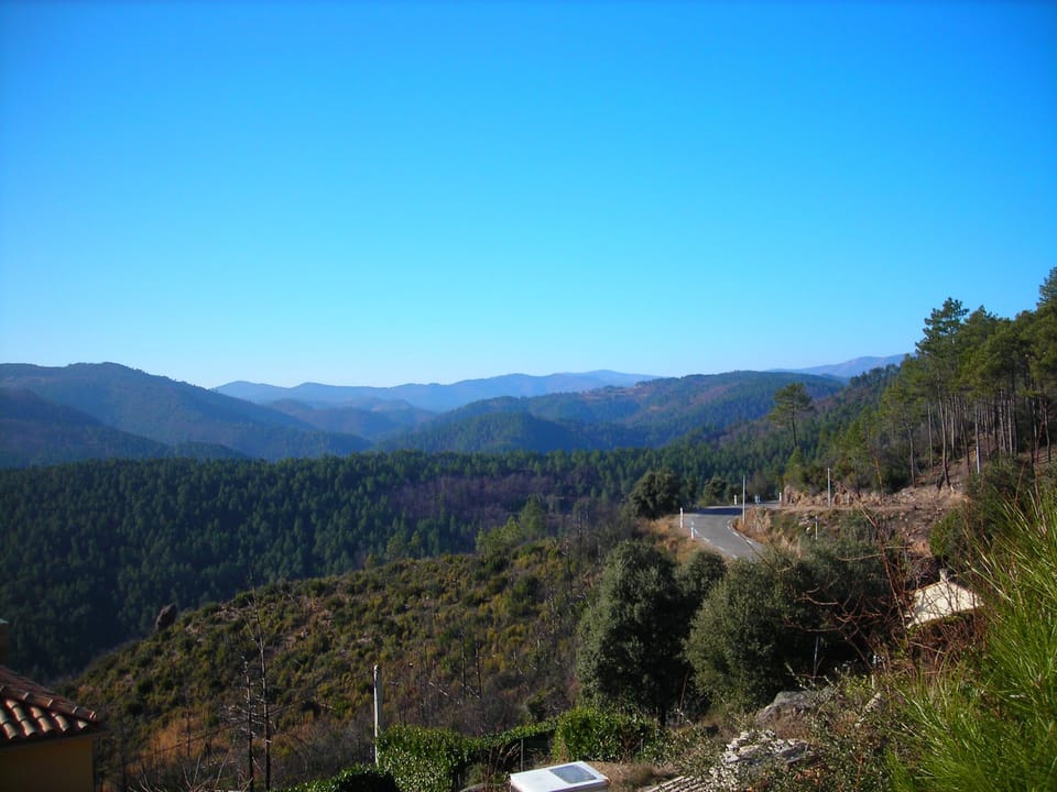 The road below the house
