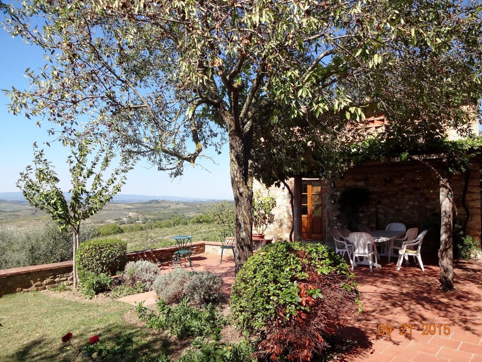 Our garden view towards the sitting room