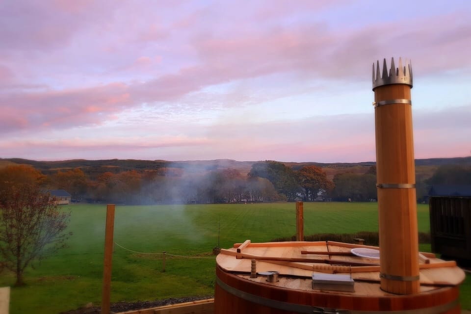 Wood fired hot tub