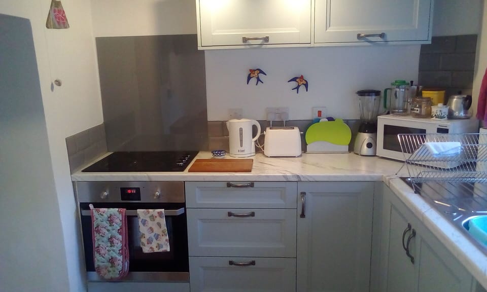 well equipped new kitchen just installed,