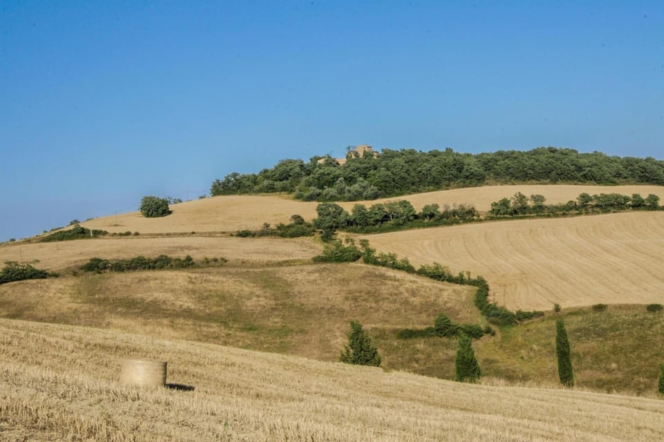The Villa is located on top of this hill 