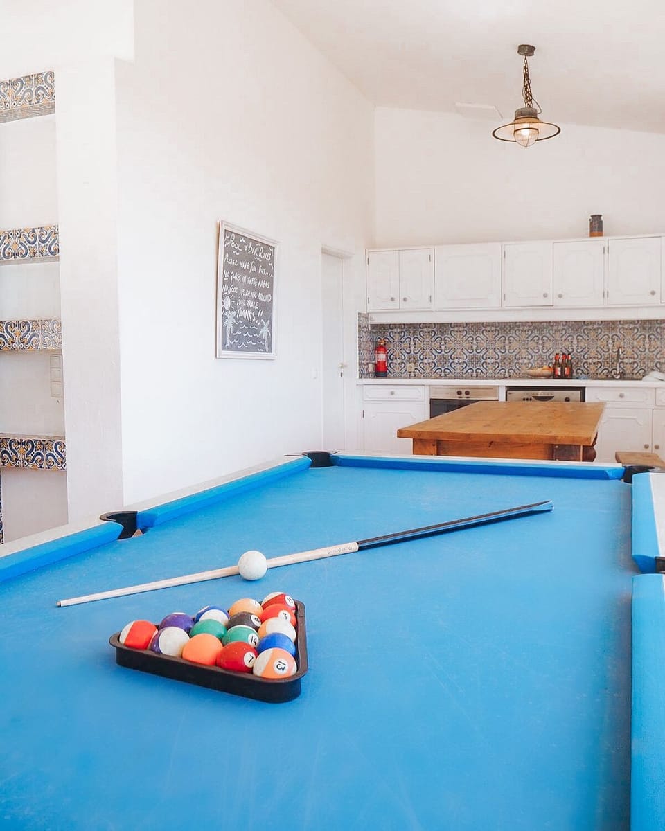 Pool table.