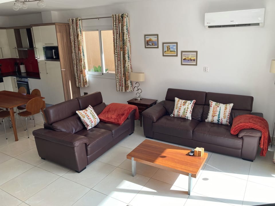 Open-plan lounge and kitchen