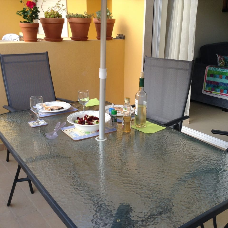 Super spacious patio.