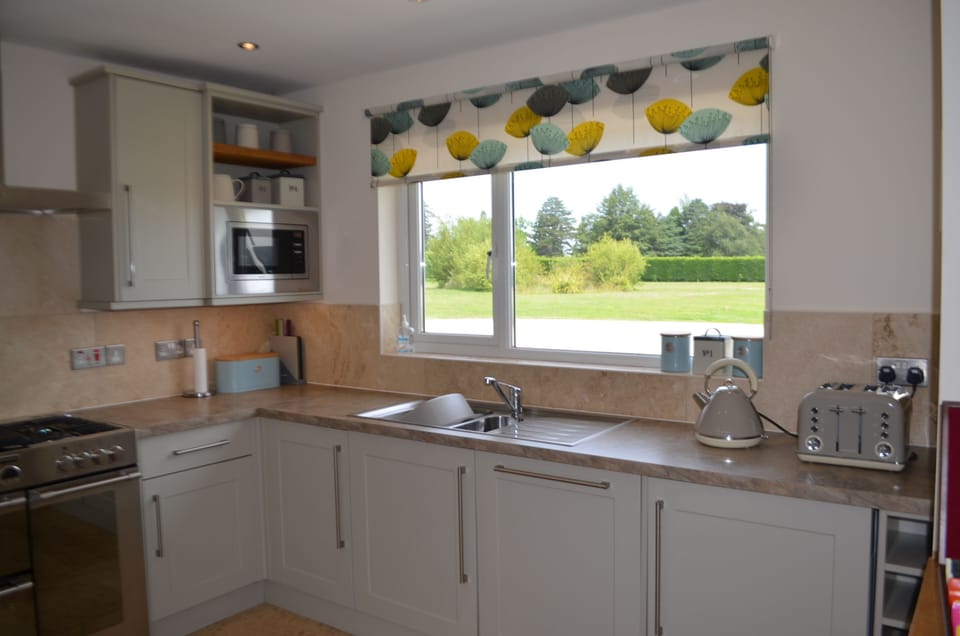 Kitchen with view to front field