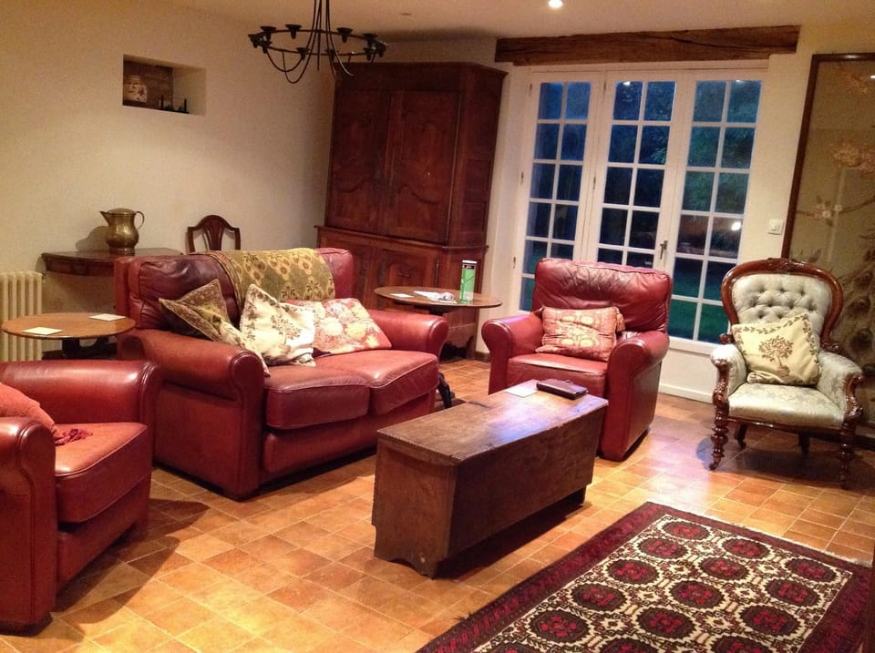 The spacious living room