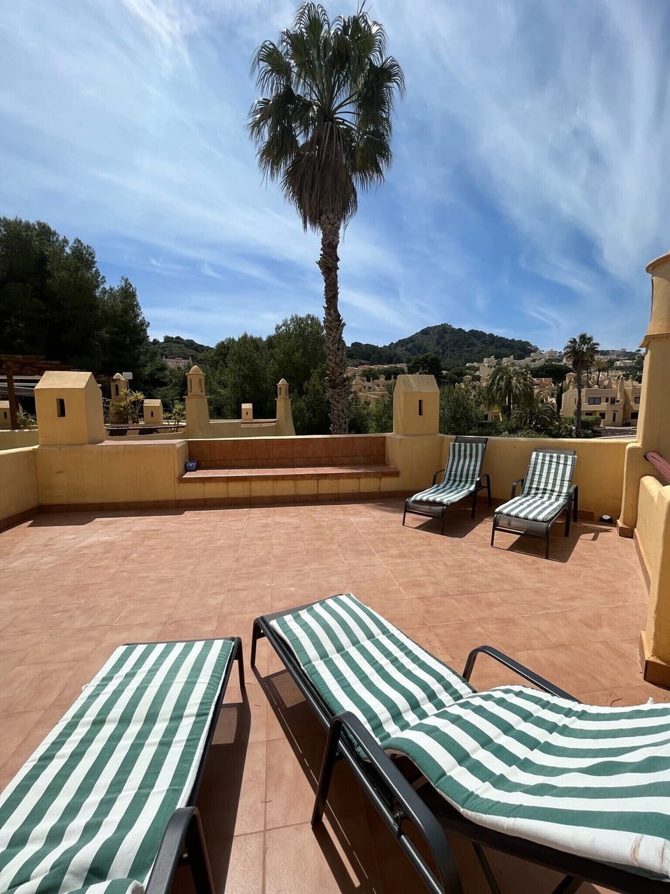 Large roof terrace with lovely views over the club.