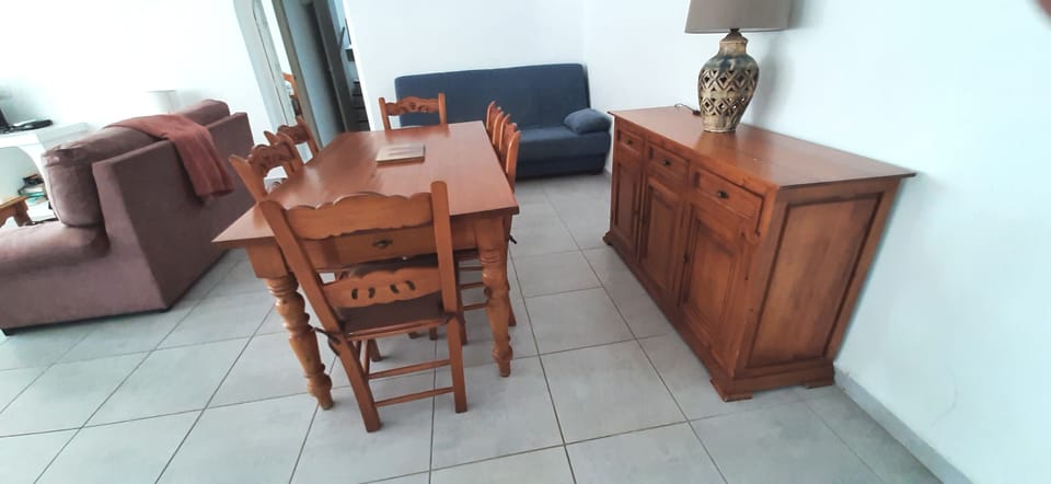 Ding table, sideboard and sofa bed