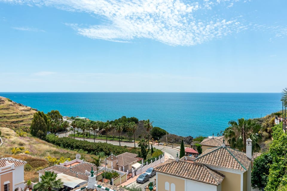 Walk down hill to the beach
