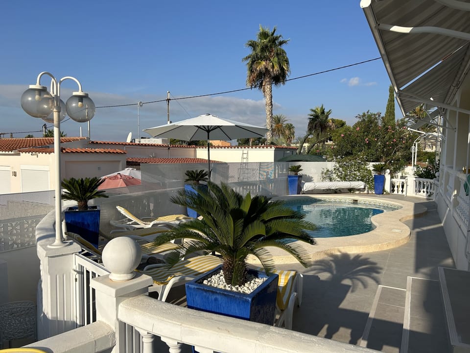 Our pool terrace in all its glory