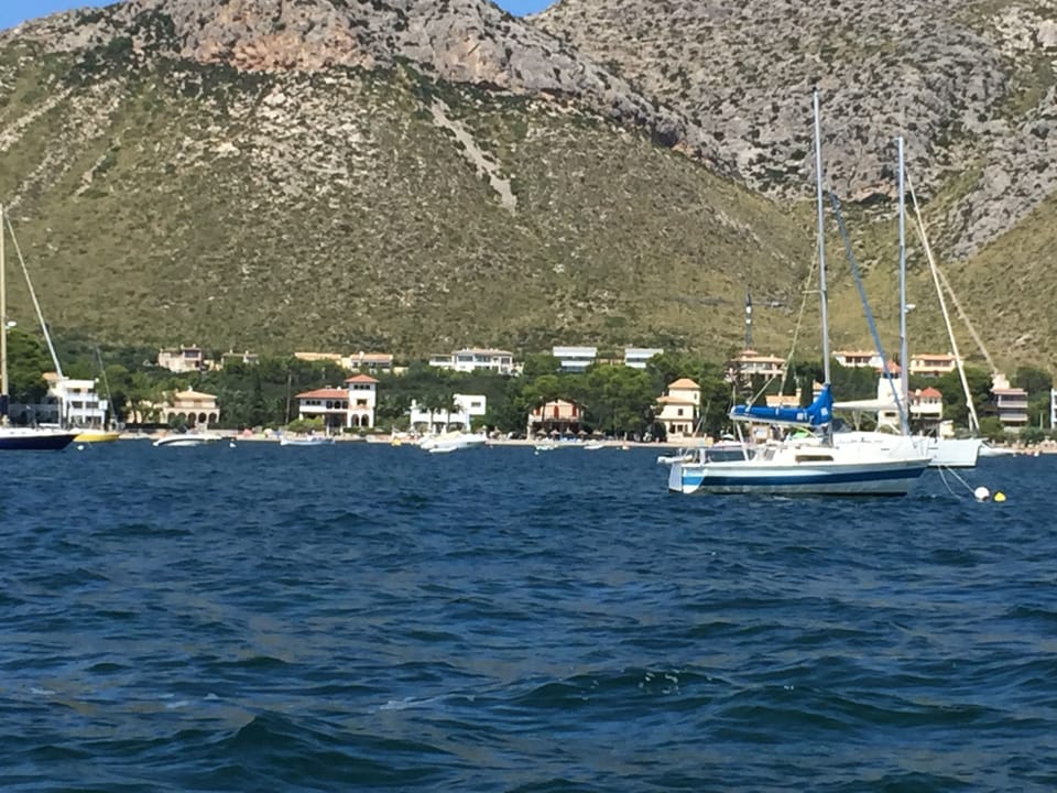 The villa from the bay