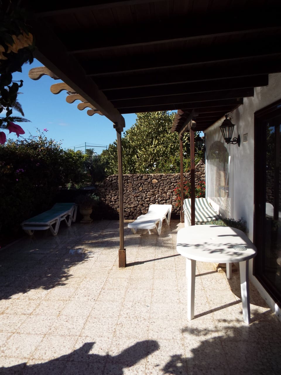 Patio with sun and shade