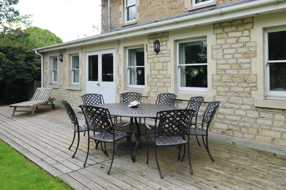 Outside the french doors is the decking area - great for eating outside.