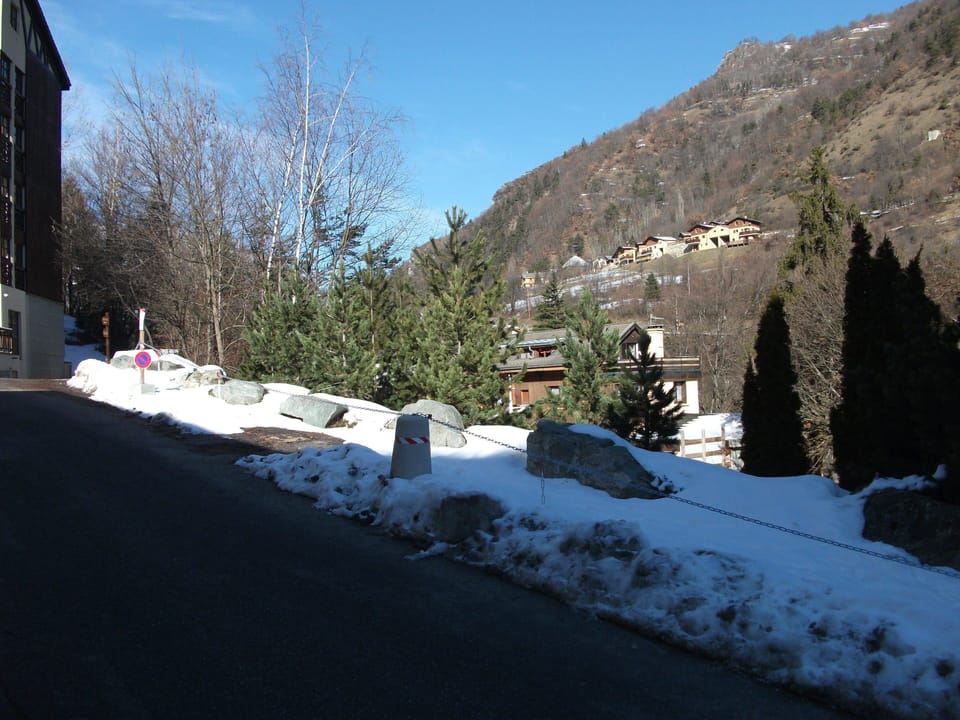 View from the drive of apartment block