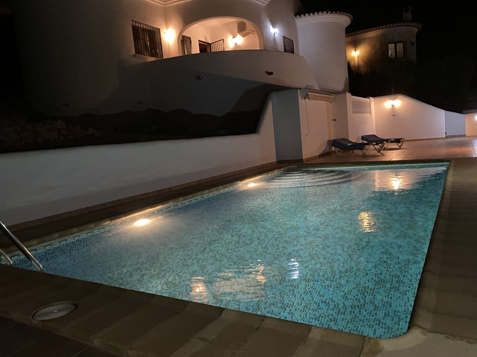 The Pool at night time