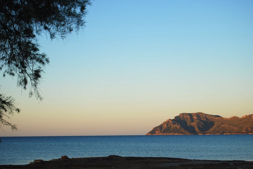 The beautiful sea at sunset