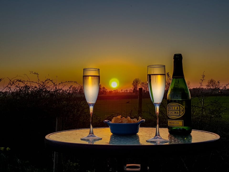 Sunset from private patio area