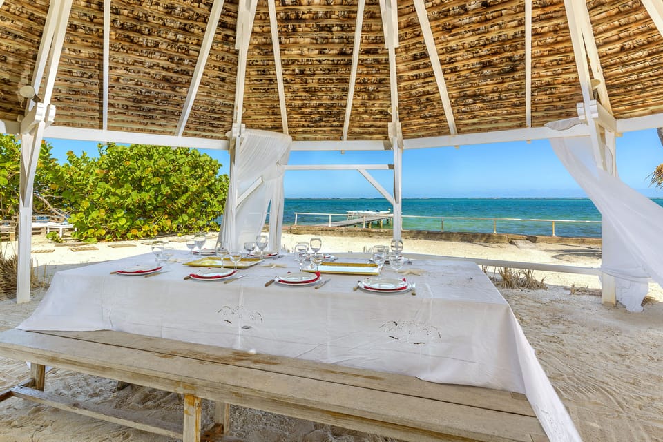 Outdoor banquet area