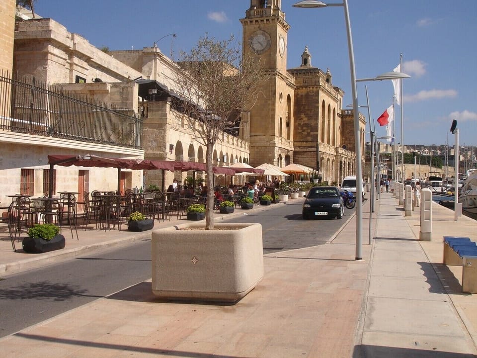View of Grand Harbour Marina restaurants - 100 metres from apartment
