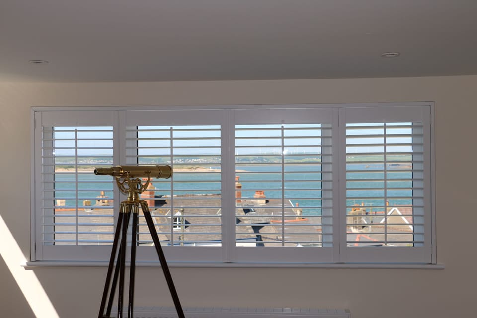 Views from the master bedroom with the shutters closed