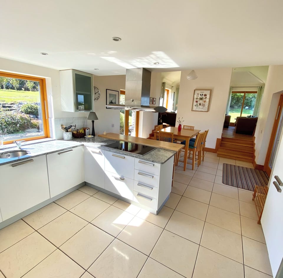 open plan kitchen diner sitting room