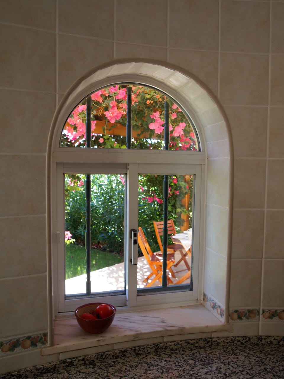 Looking out from kitchen