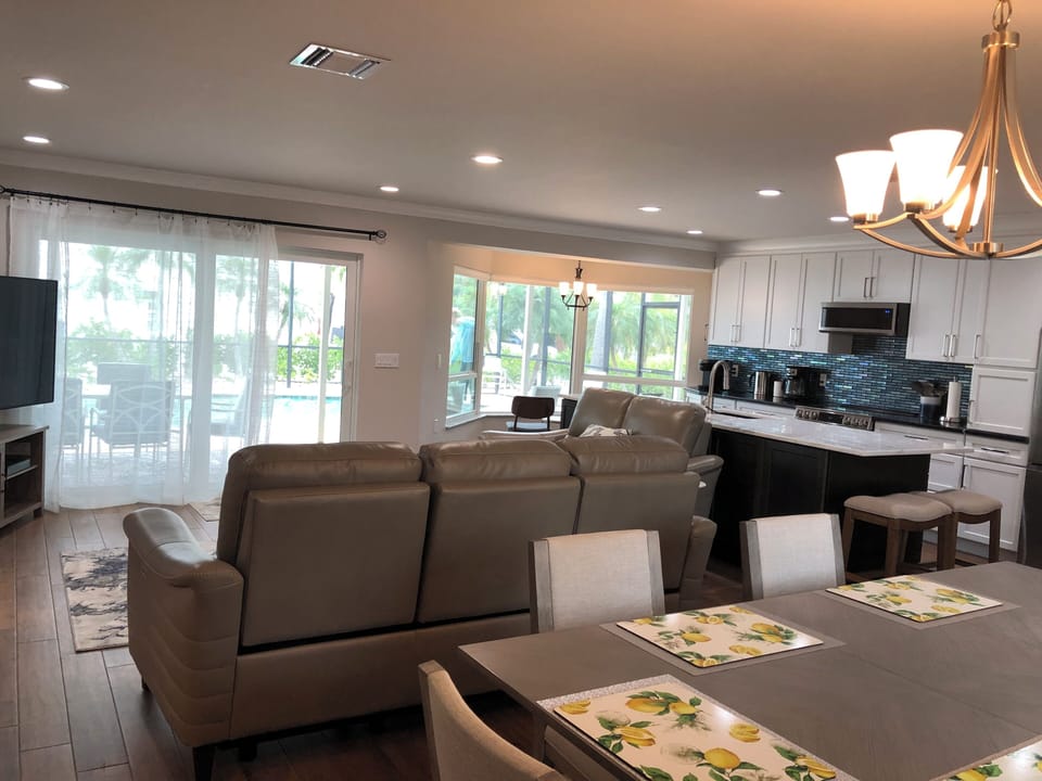 View out to pool area