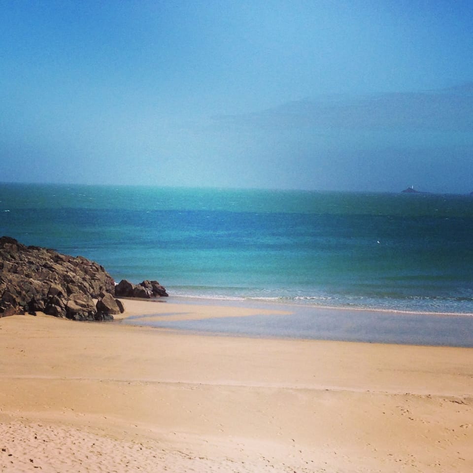 Porthgwidden beach in february
