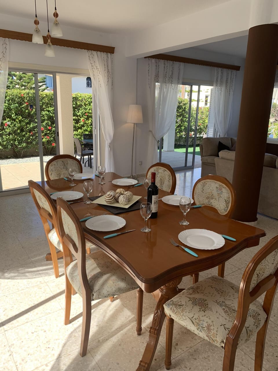 inside open plan dining area